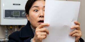 보일러 외출모드를 설정하는 사람